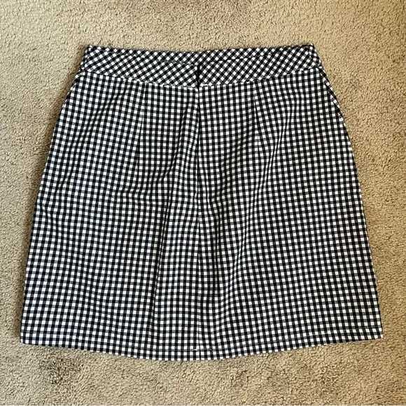 Revolve Majorelle Josie Black White Gingham Cotton Mini Skirt size Small