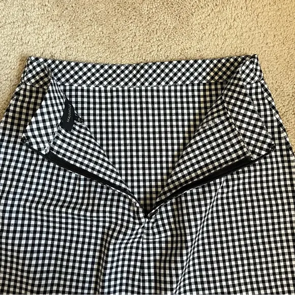 Revolve Majorelle Josie Black White Gingham Cotton Mini Skirt size Small