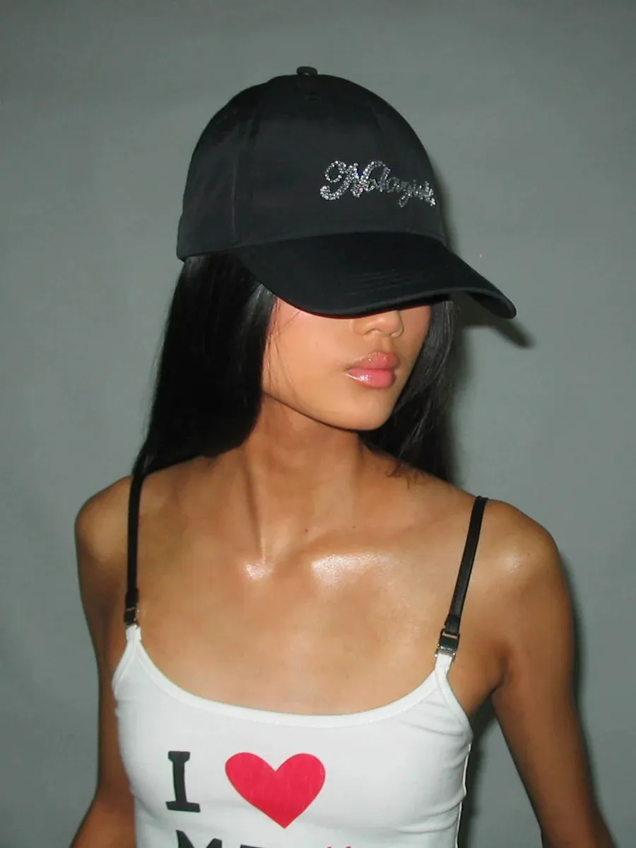 Rhinestone Script Baseball Cap