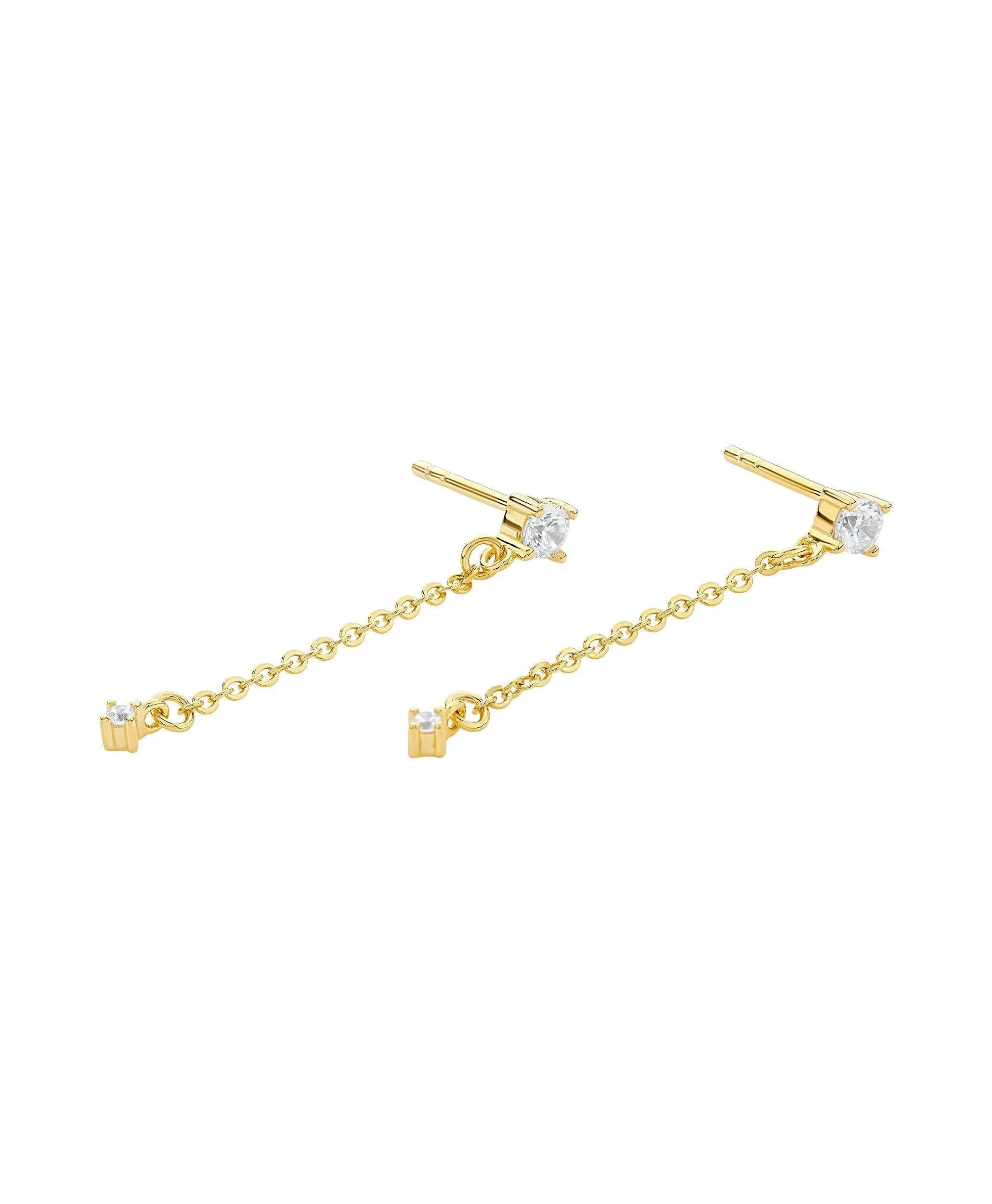 Rosa Earring White 18ct Gold Plated