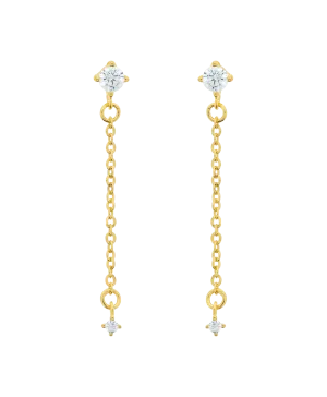 Rosa Earring White 18ct Gold Plated