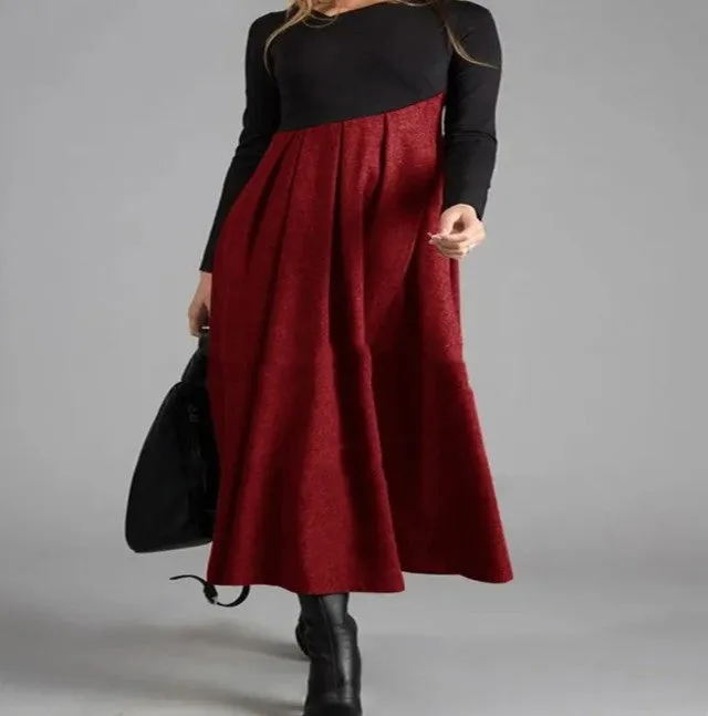 Rowy™ | Graceful contrast maxi dress