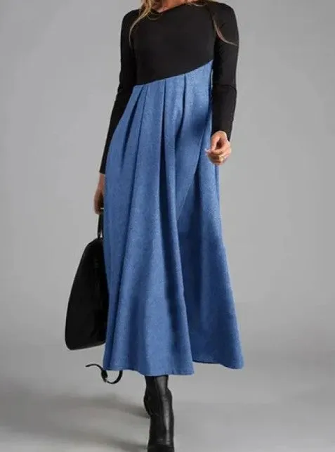Rowy™ | Graceful contrast maxi dress
