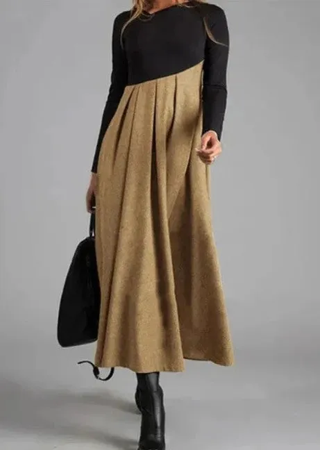 Rowy™ | Graceful contrast maxi dress