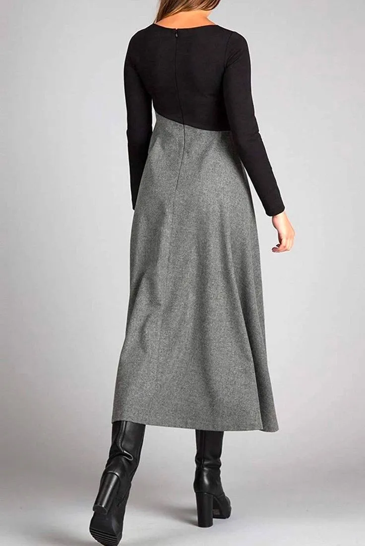 Rowy™ | Graceful contrast maxi dress