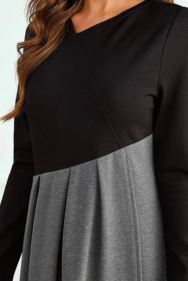 Rowy™ | Graceful contrast maxi dress