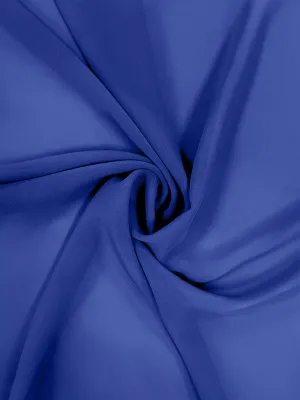 Royal Blue Chiffon Fabric By The 1/2 Yard