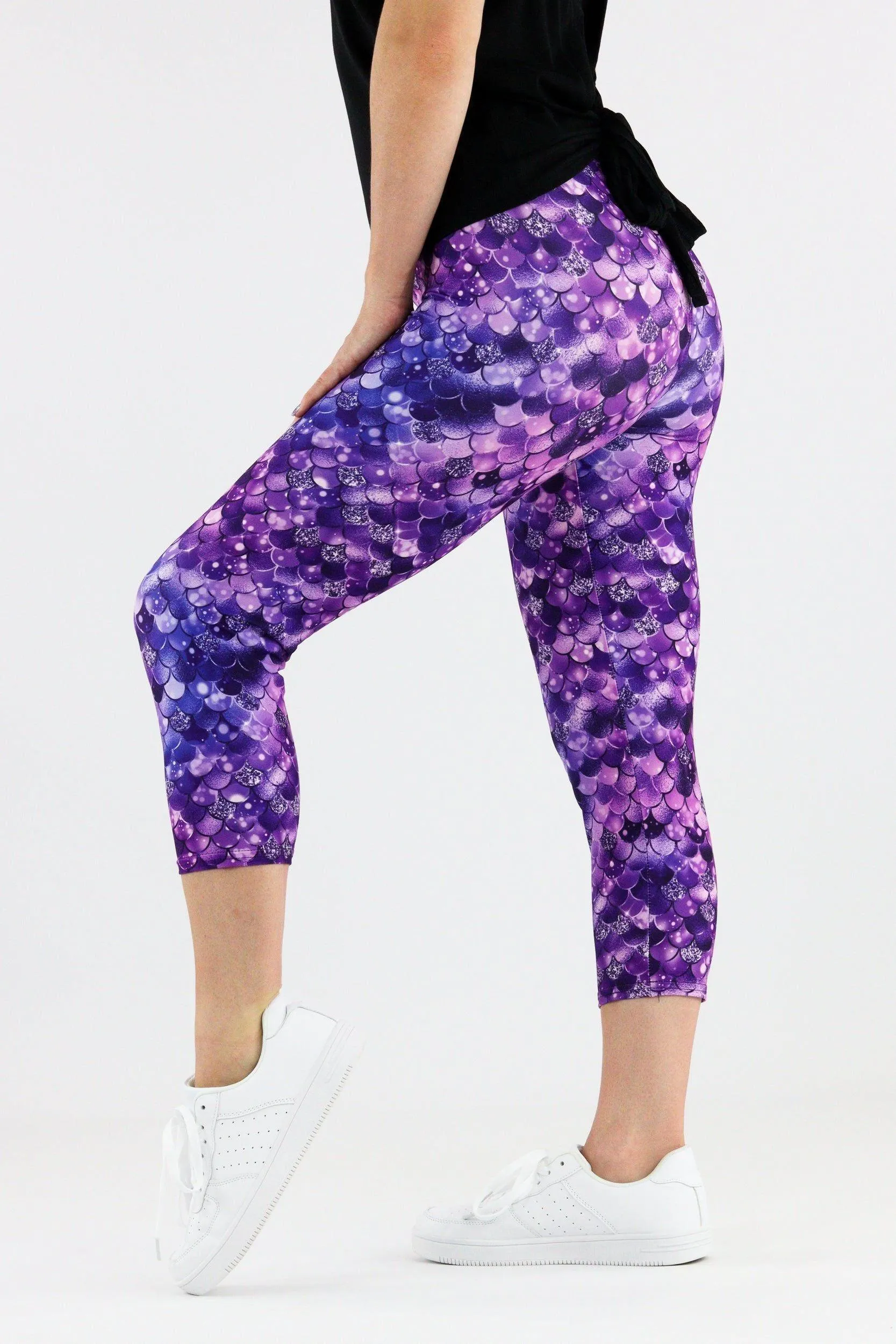 Royal Mermaid - Casual Capri Leggings