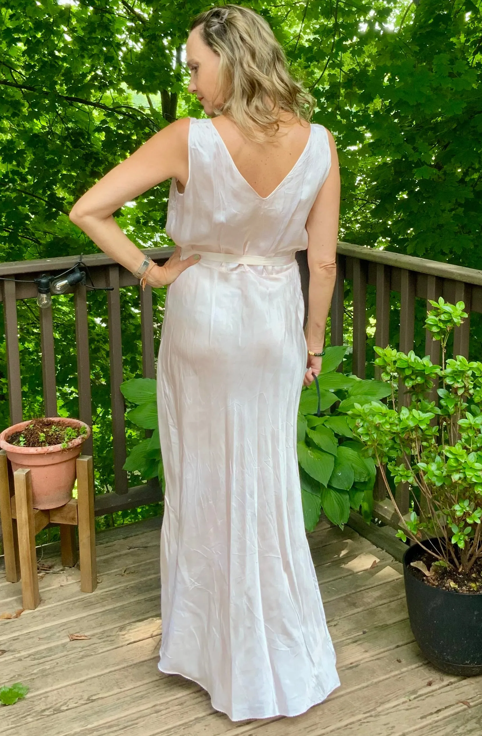 Satin Nightgown Light Pink - 40s - 40Z