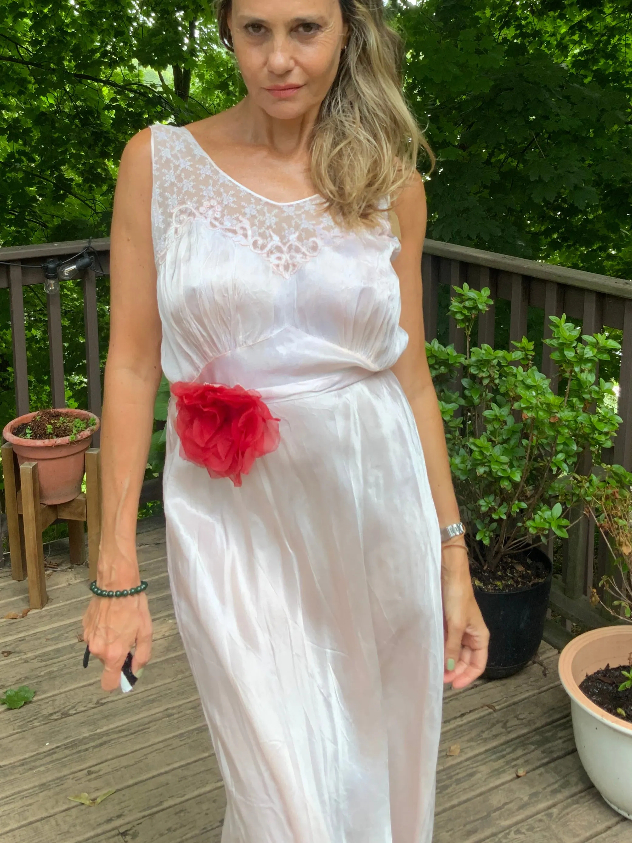 Satin Nightgown Light Pink - 40s - 40Z