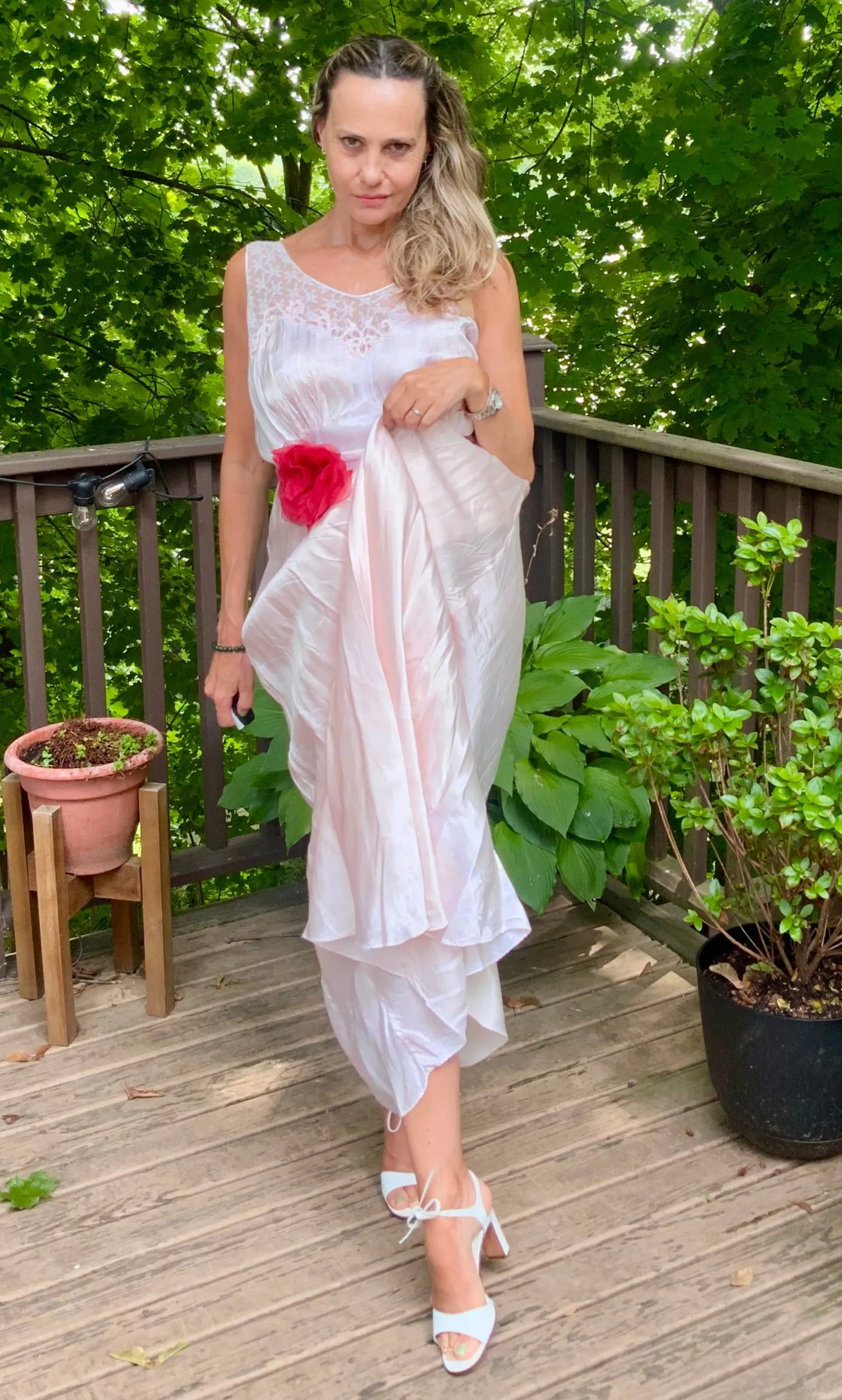 Satin Nightgown Light Pink - 40s - 40Z
