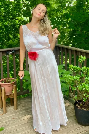 Satin Nightgown Light Pink - 40s - 40Z