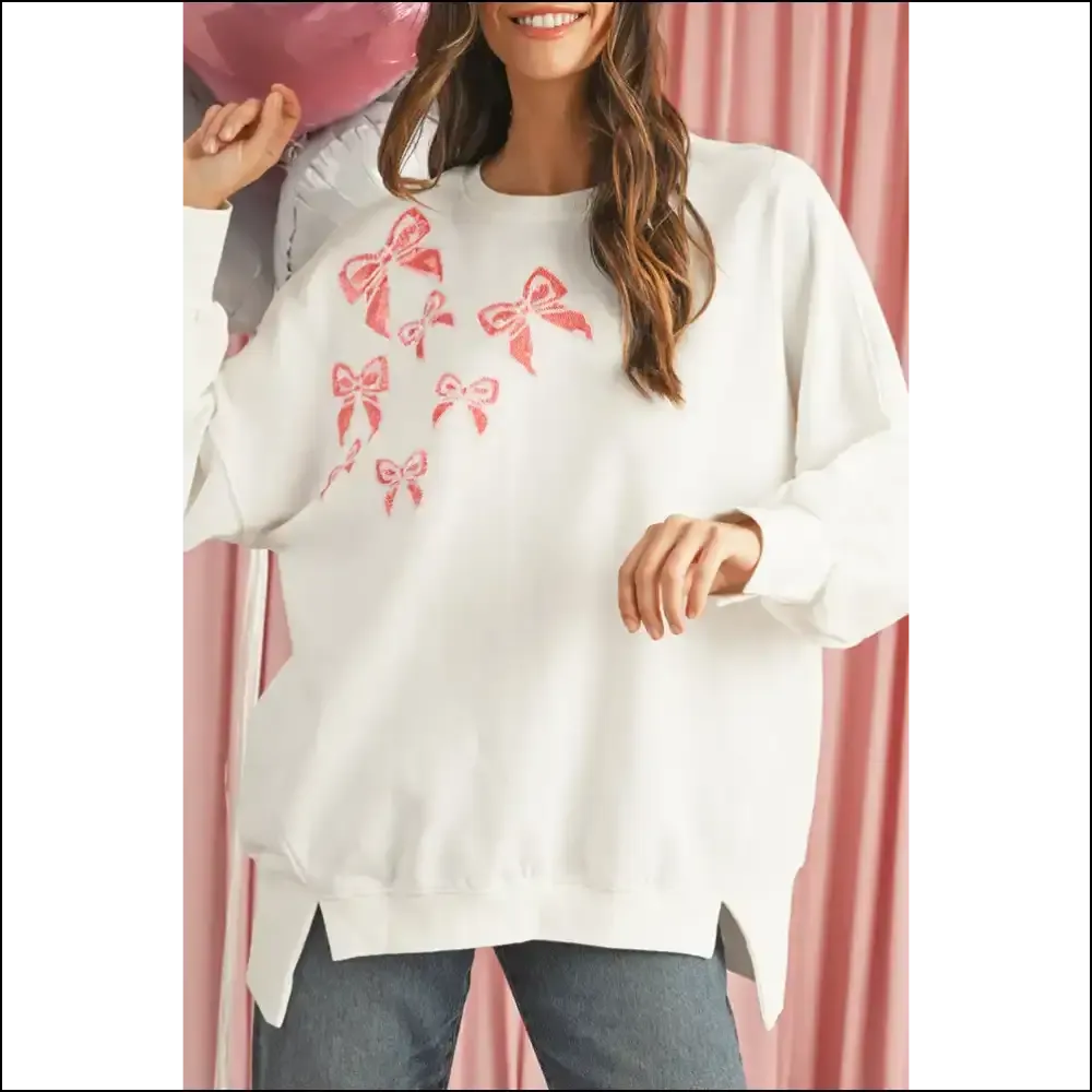 Sequin Sweatshirt: Bow Down, Bitches ✨ (glamorous White Sequin)