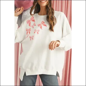 Sequin Sweatshirt: Bow Down, Bitches ✨ (glamorous White Sequin)