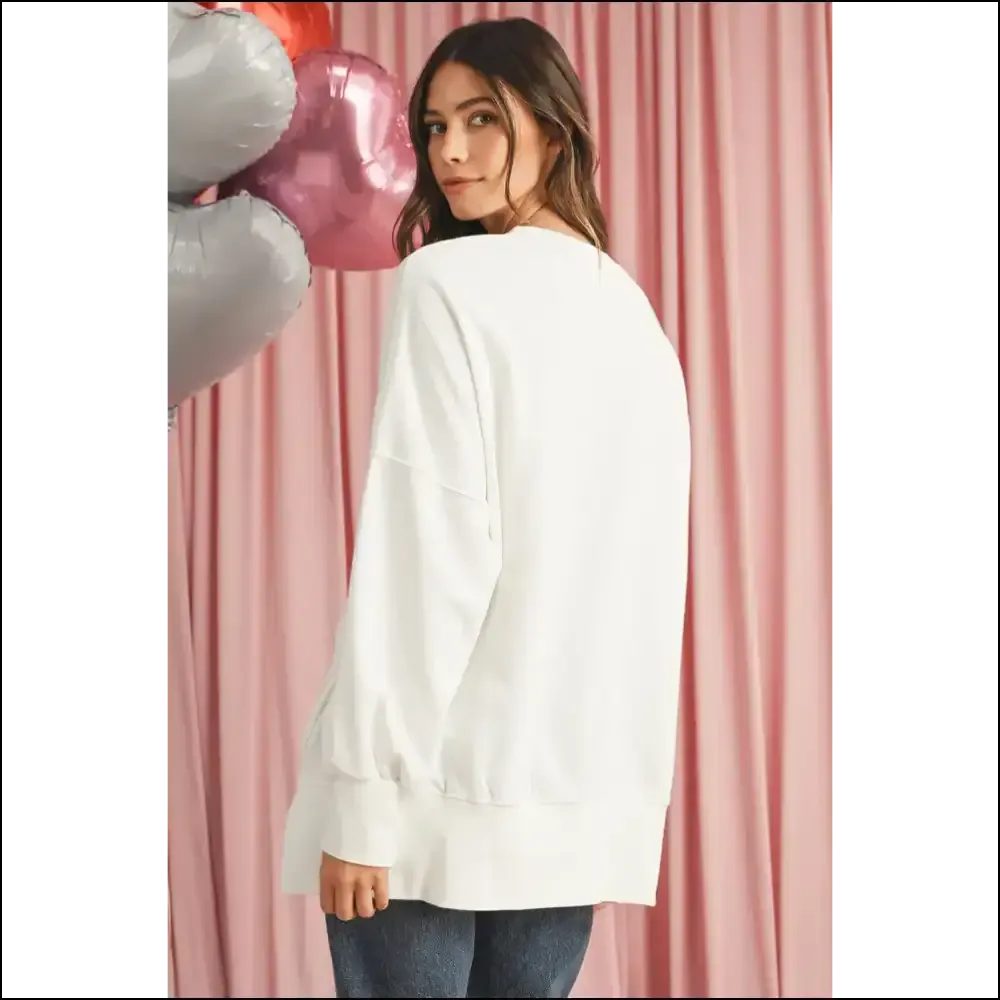 Sequin Sweatshirt: Bow Down, Bitches ✨ (glamorous White Sequin)