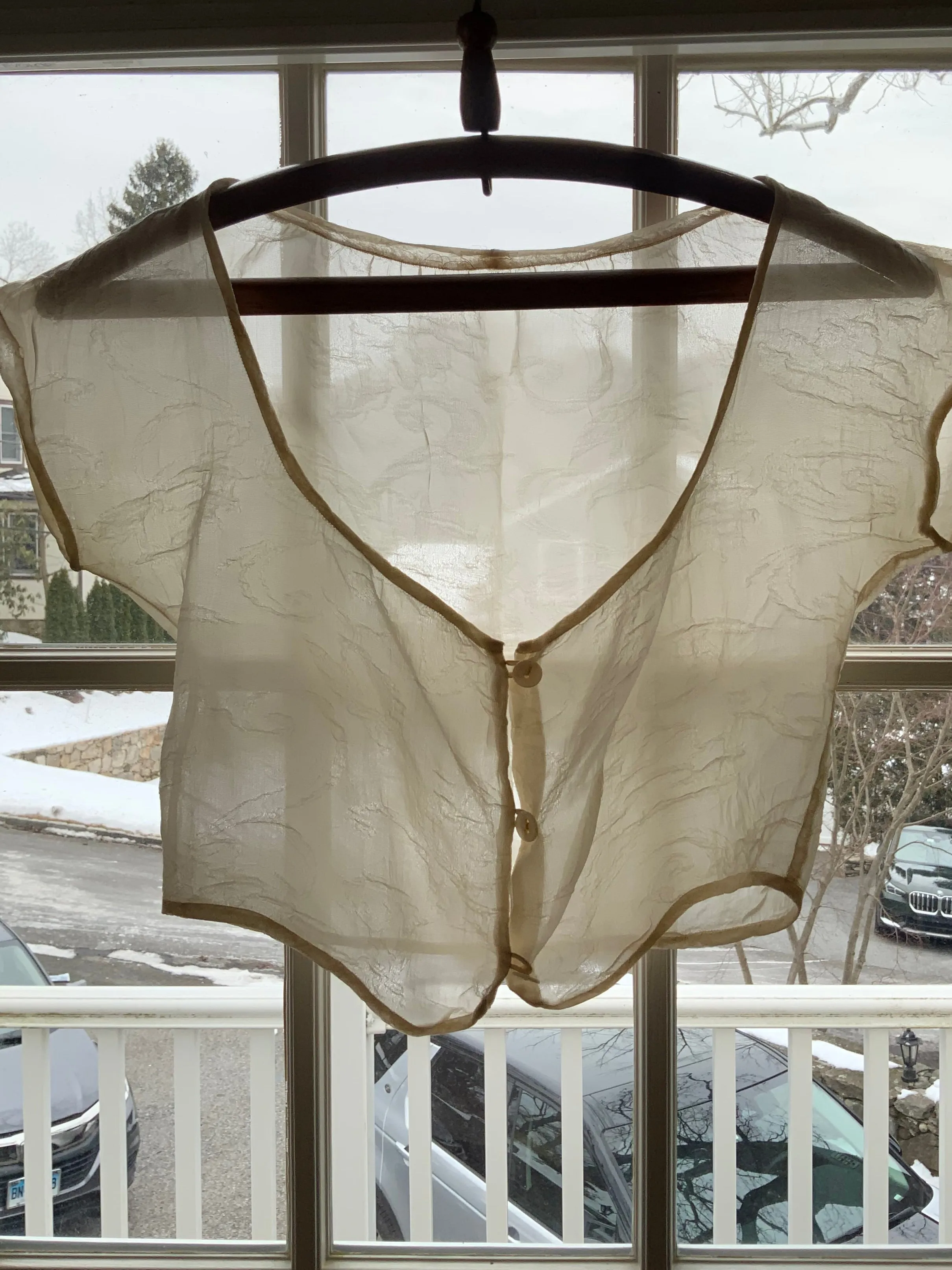 Sheer Blouse - 80s - 80A