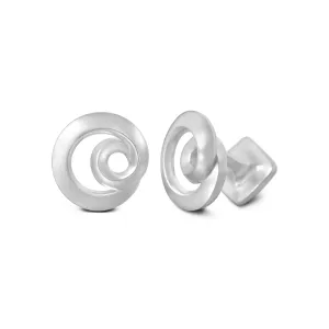 Signature Sterling Silver Cuff Link in Mist Finish (Letter O)