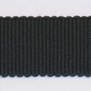Silk Grosgrain Ribbon #50 Black