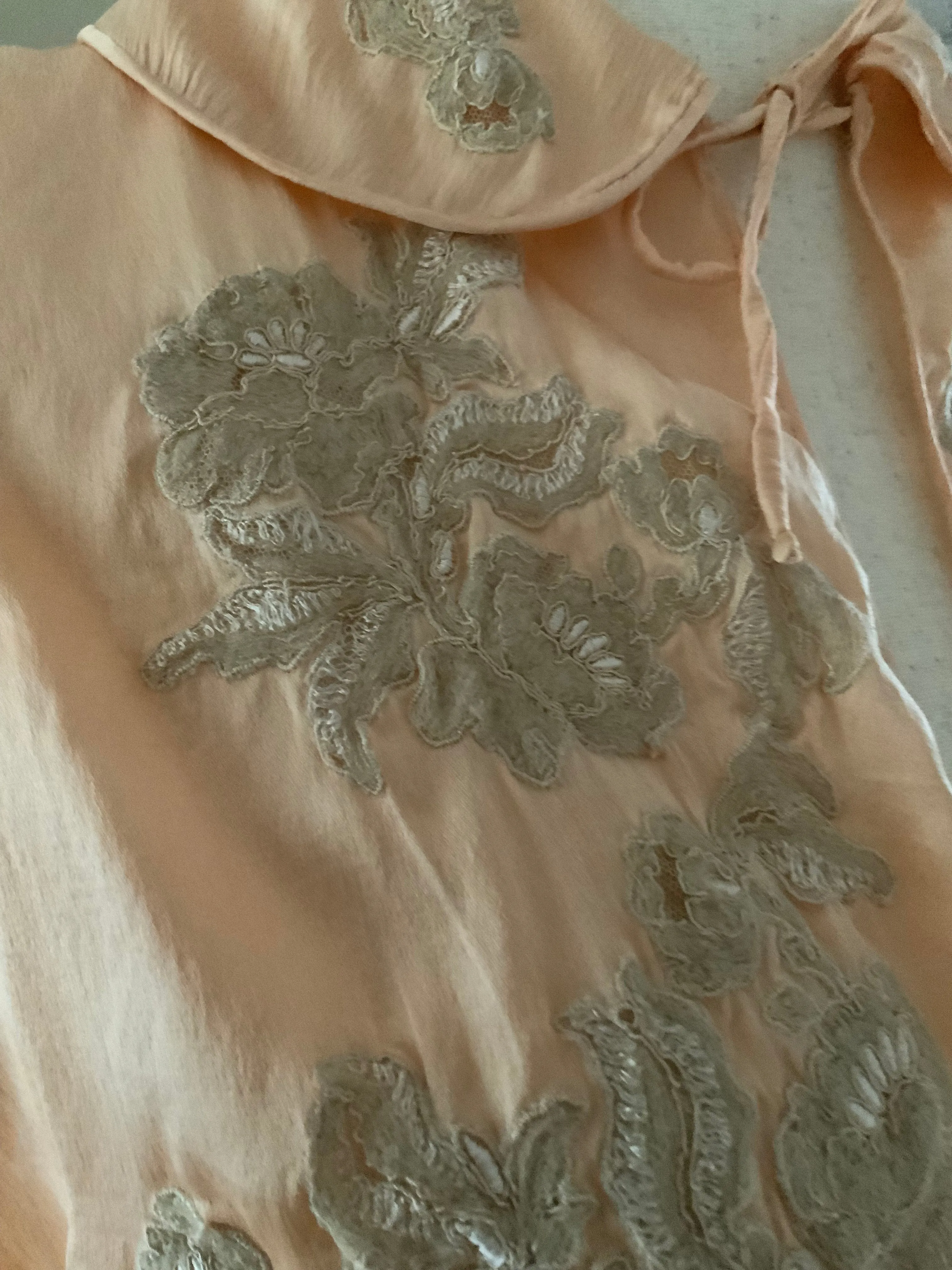 Silk Lace Bed Jacket - 30s - 30N