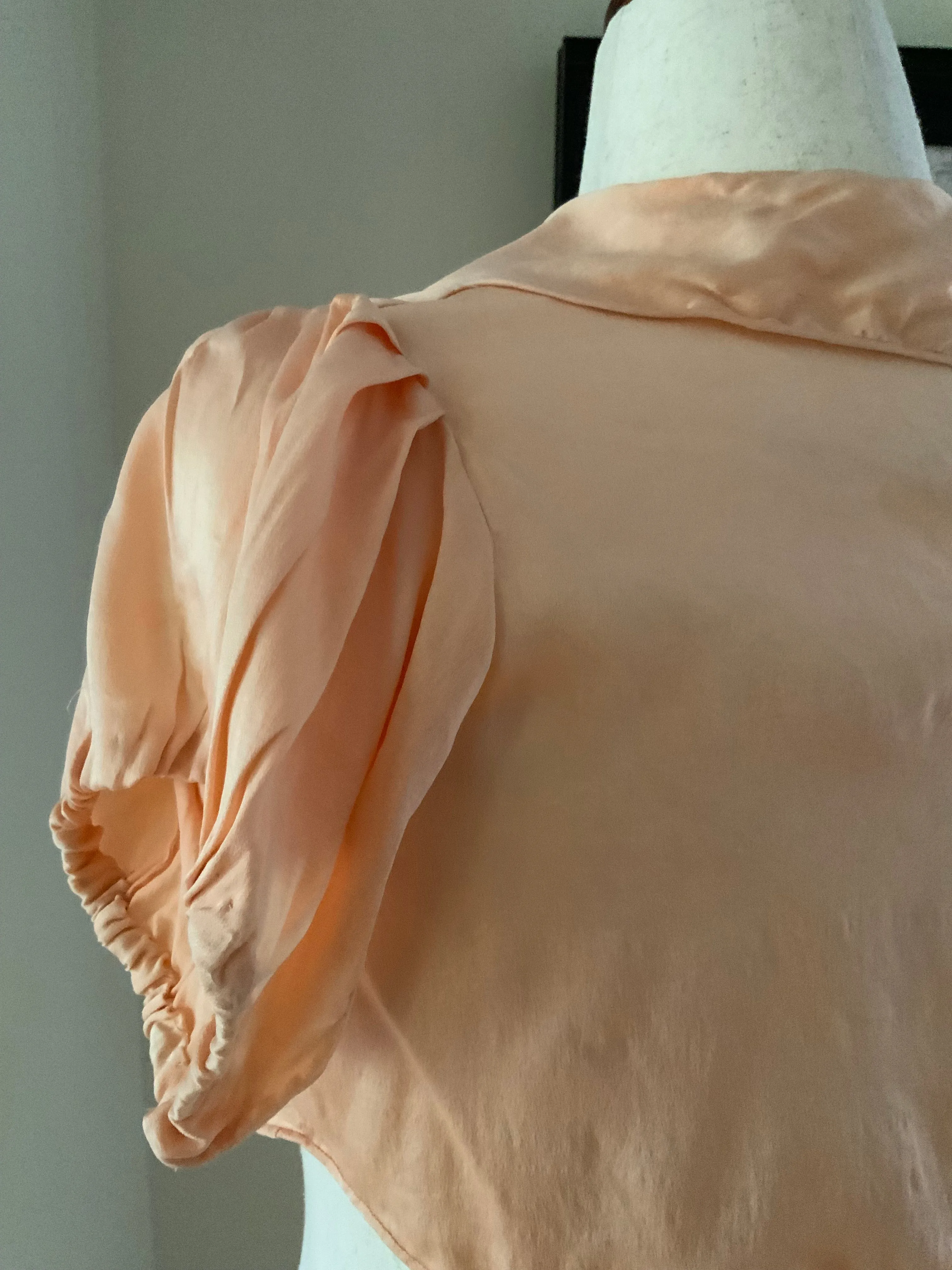 Silk Lace Bed Jacket - 30s - 30N