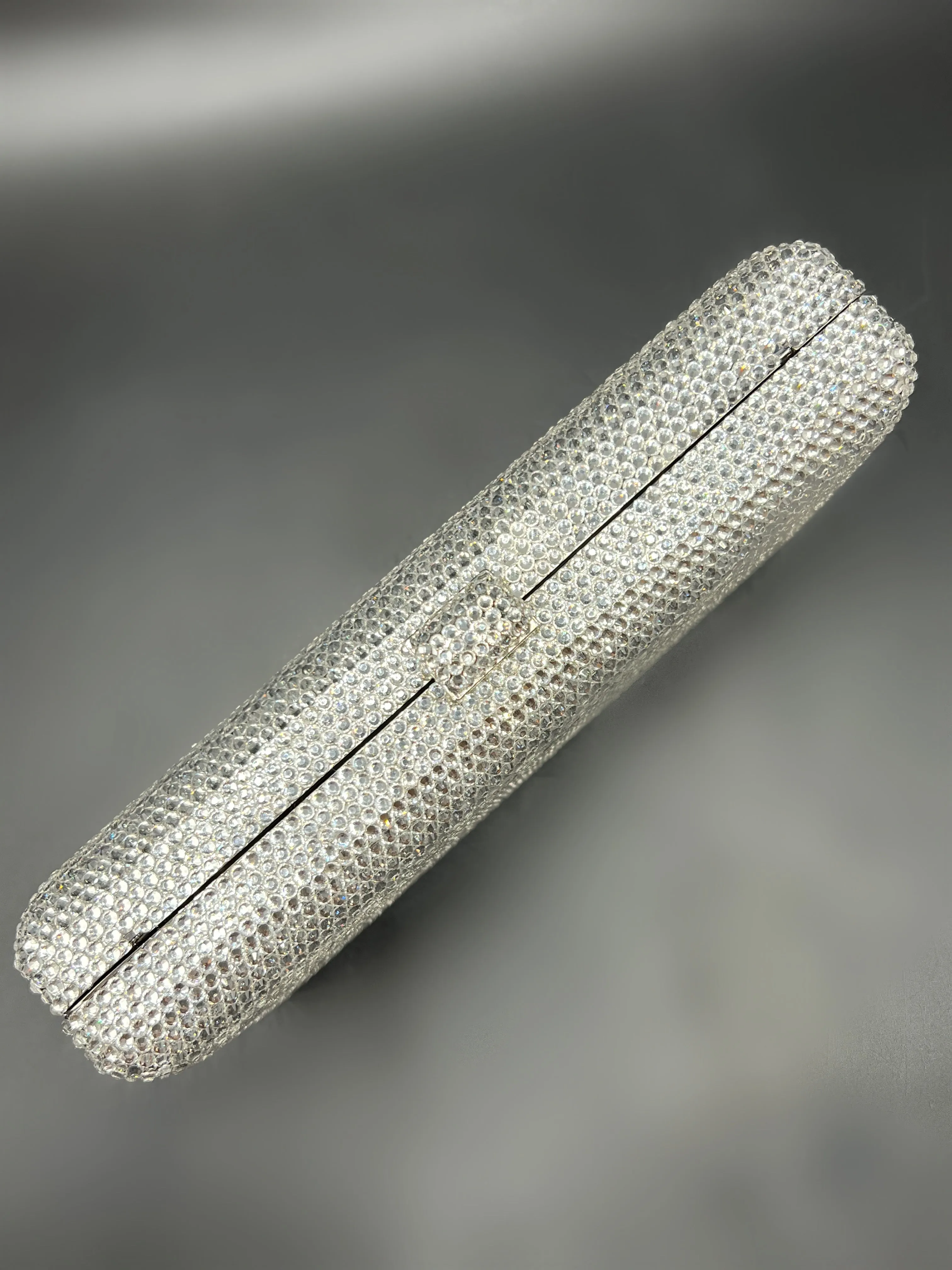 Silver Crystal Clutch