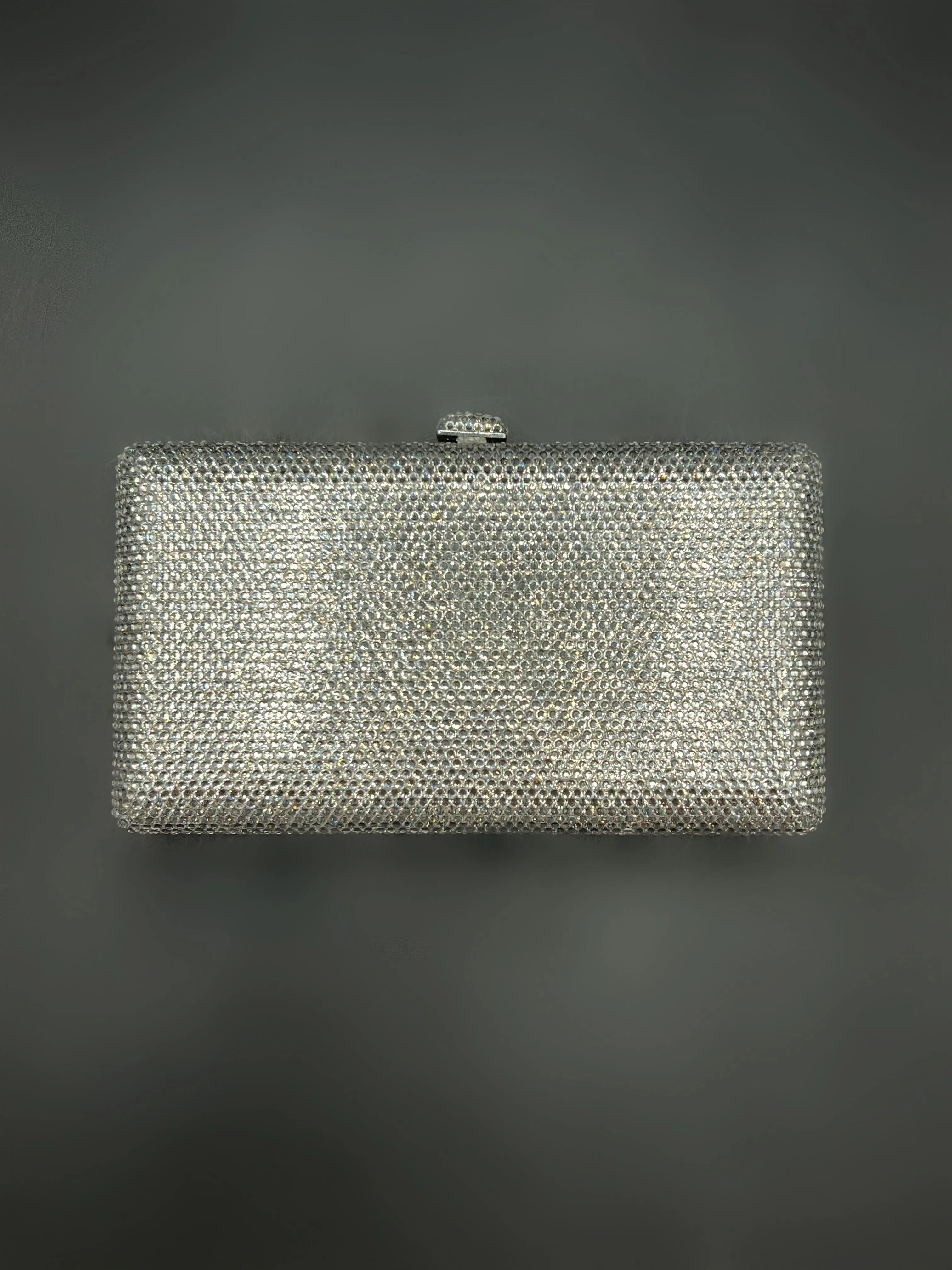 Silver Crystal Clutch