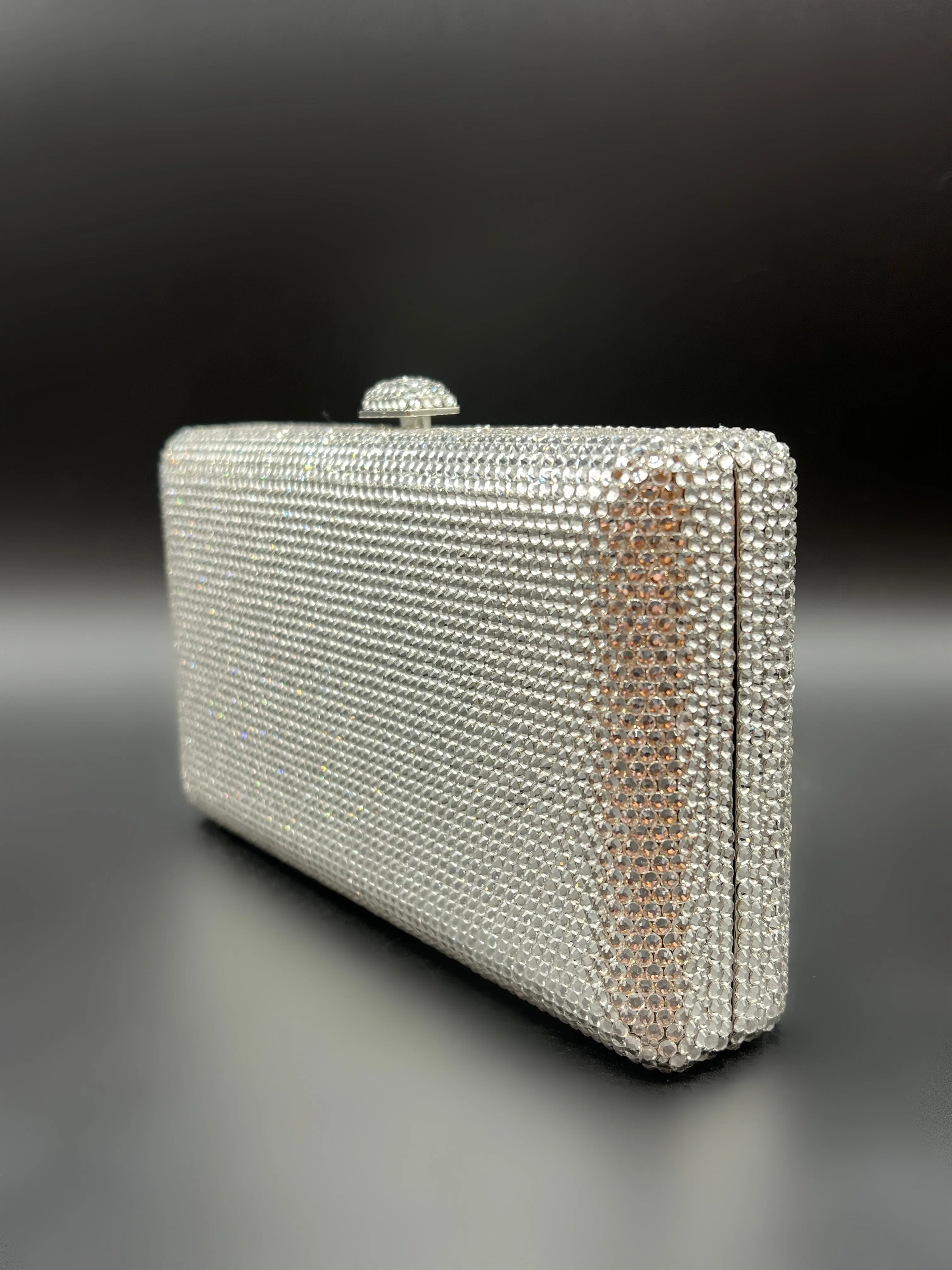Silver Crystal Clutch