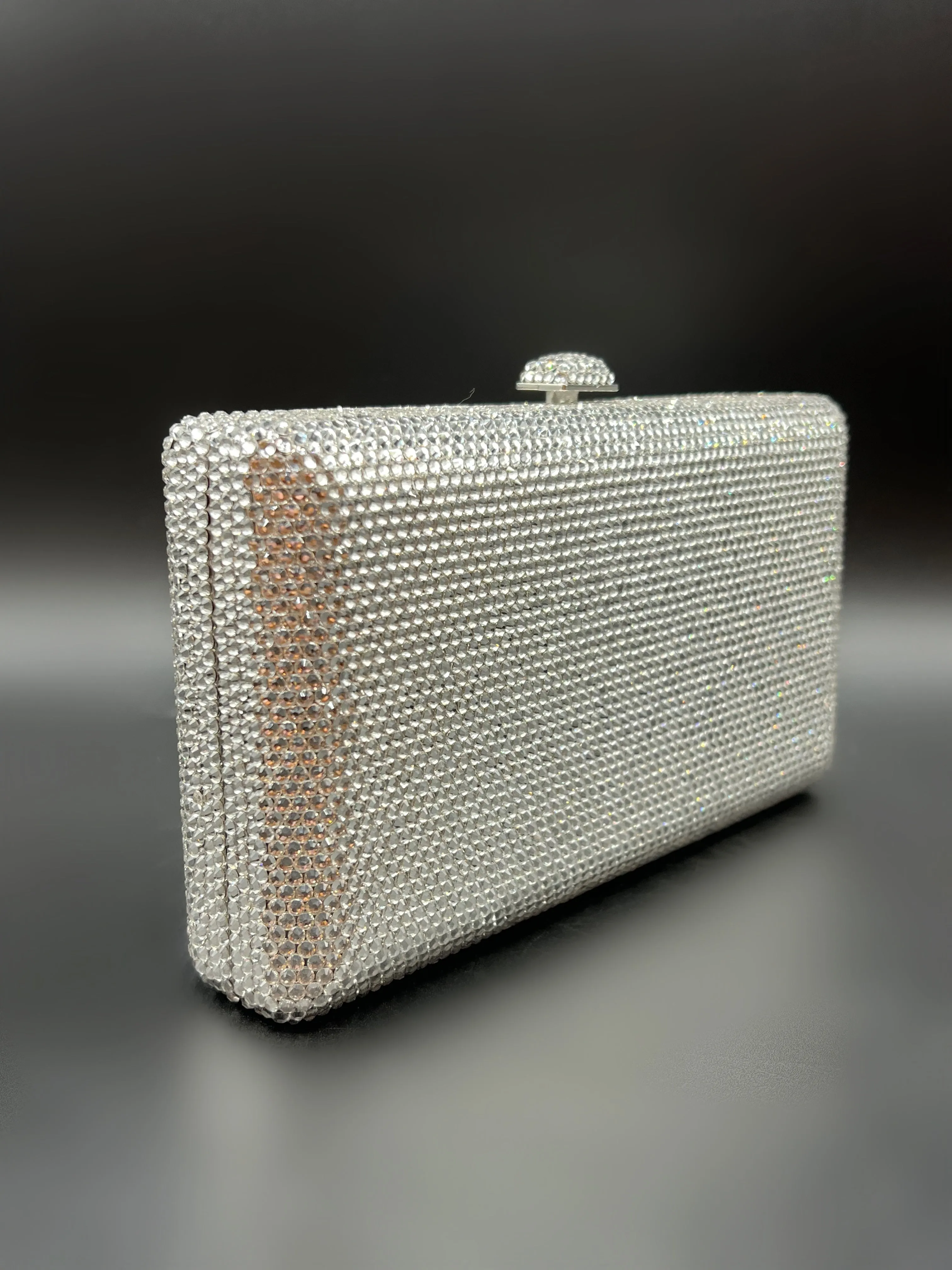 Silver Crystal Clutch