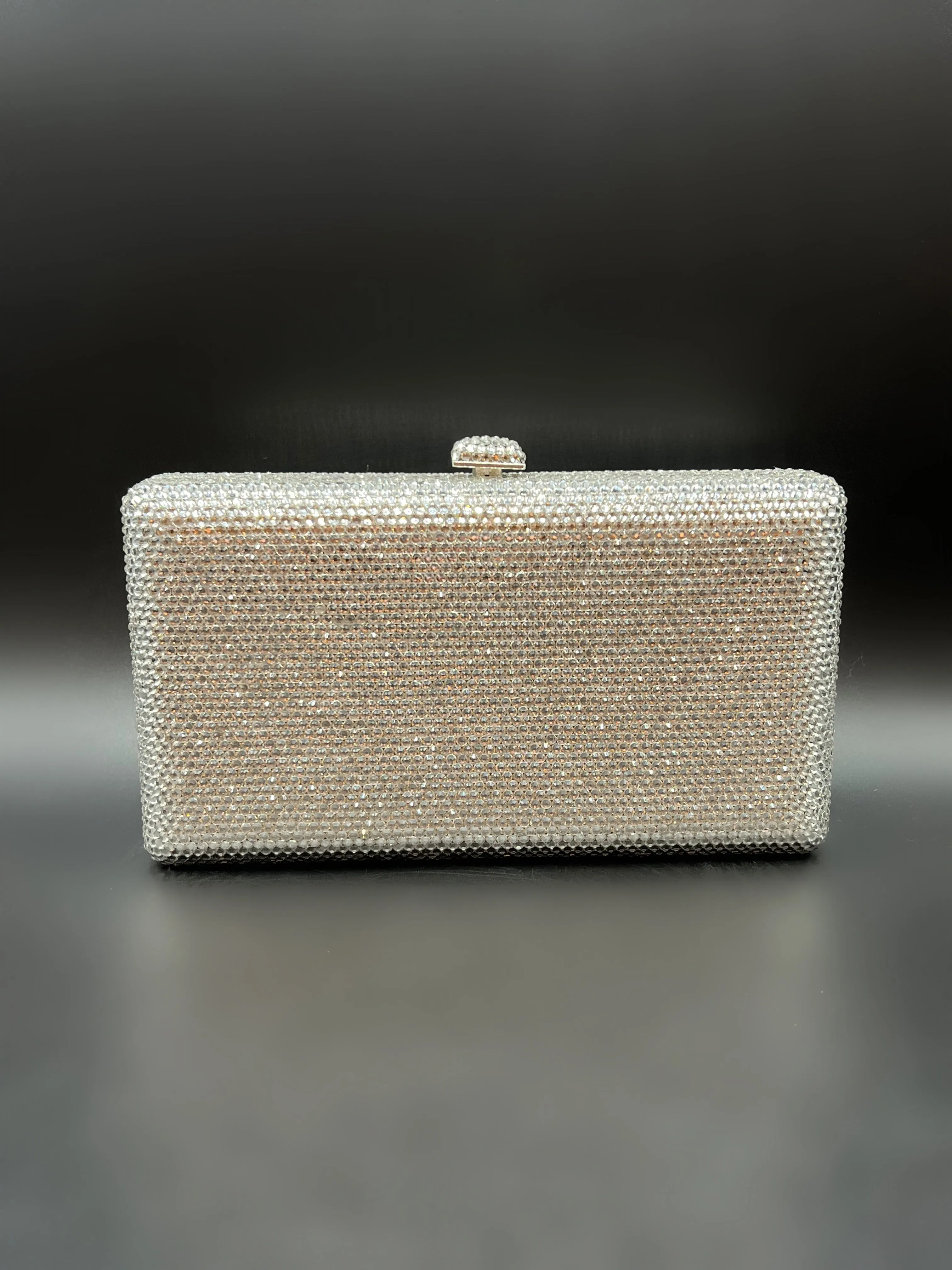Silver Crystal Clutch