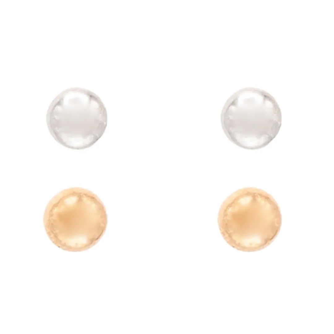 Silver or Gold Ball Post Stud Children's Jewelry Gift