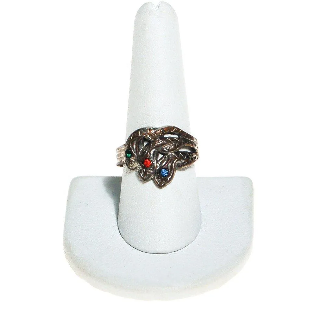 Silver Triple Coiled Snake Ring