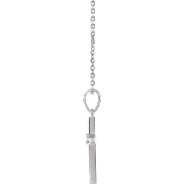 Single Diamond Cross Necklace - Special Order