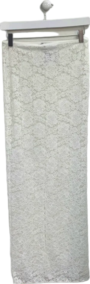 SLA White Lace Midi Skirt XXS