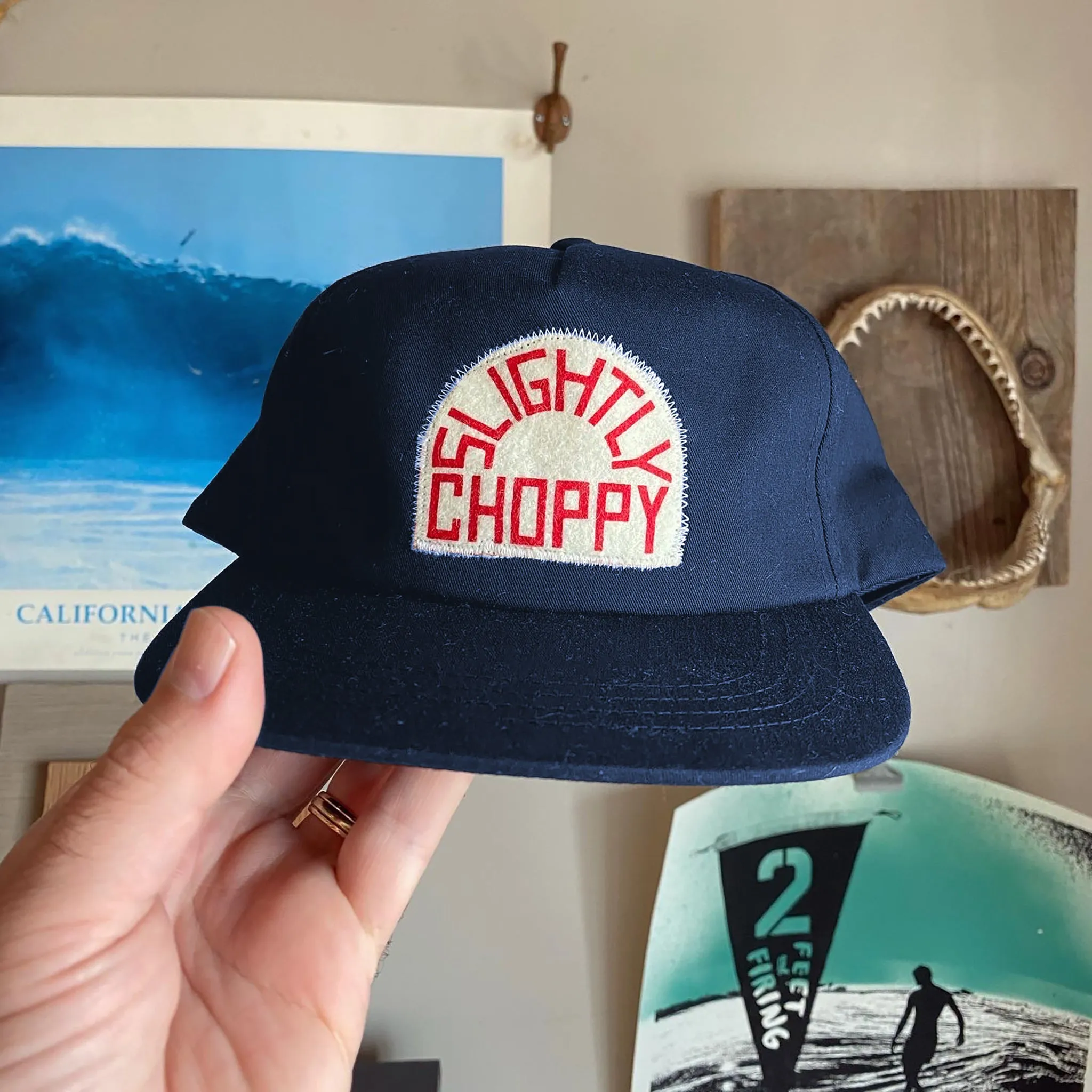 Slightly Choppy "Block Patch" Hat - NVY