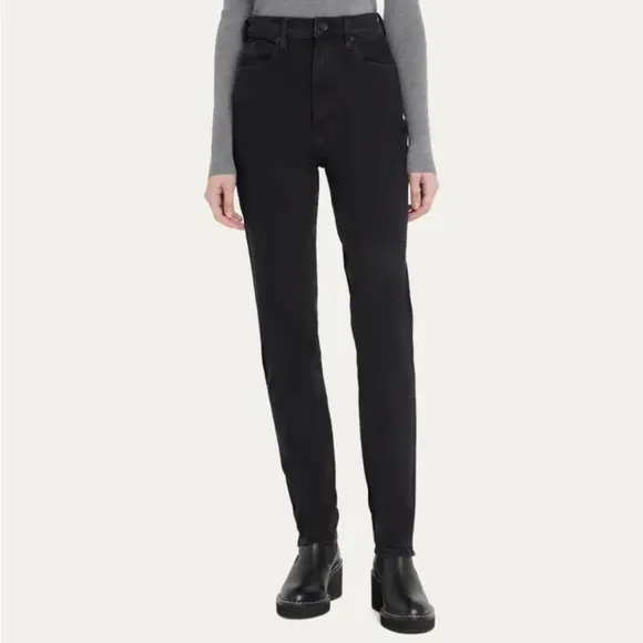 SLVRLAKE Beatnik High Rise Jean In Washed Black