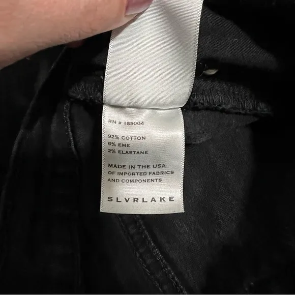 SLVRLAKE Beatnik High Rise Jean In Washed Black