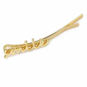Smile golden hairpin