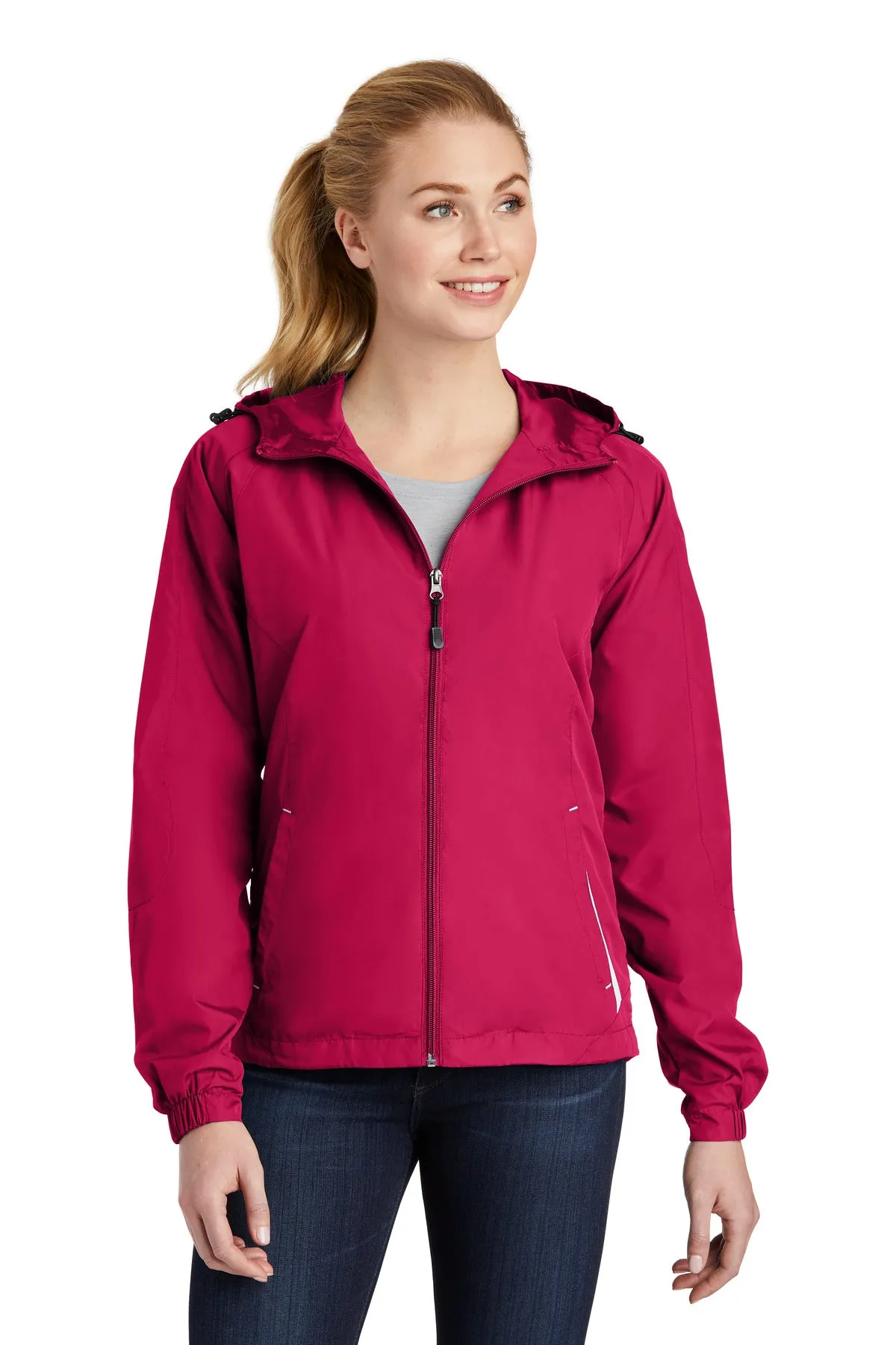 Sport-Tek¨ Ladies Colorblock Hooded Raglan Jacket. LST76