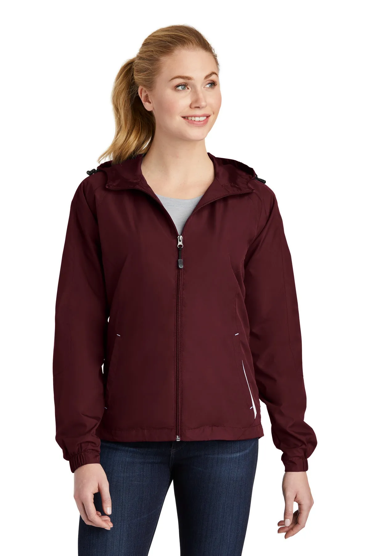 Sport-Tek¨ Ladies Colorblock Hooded Raglan Jacket. LST76