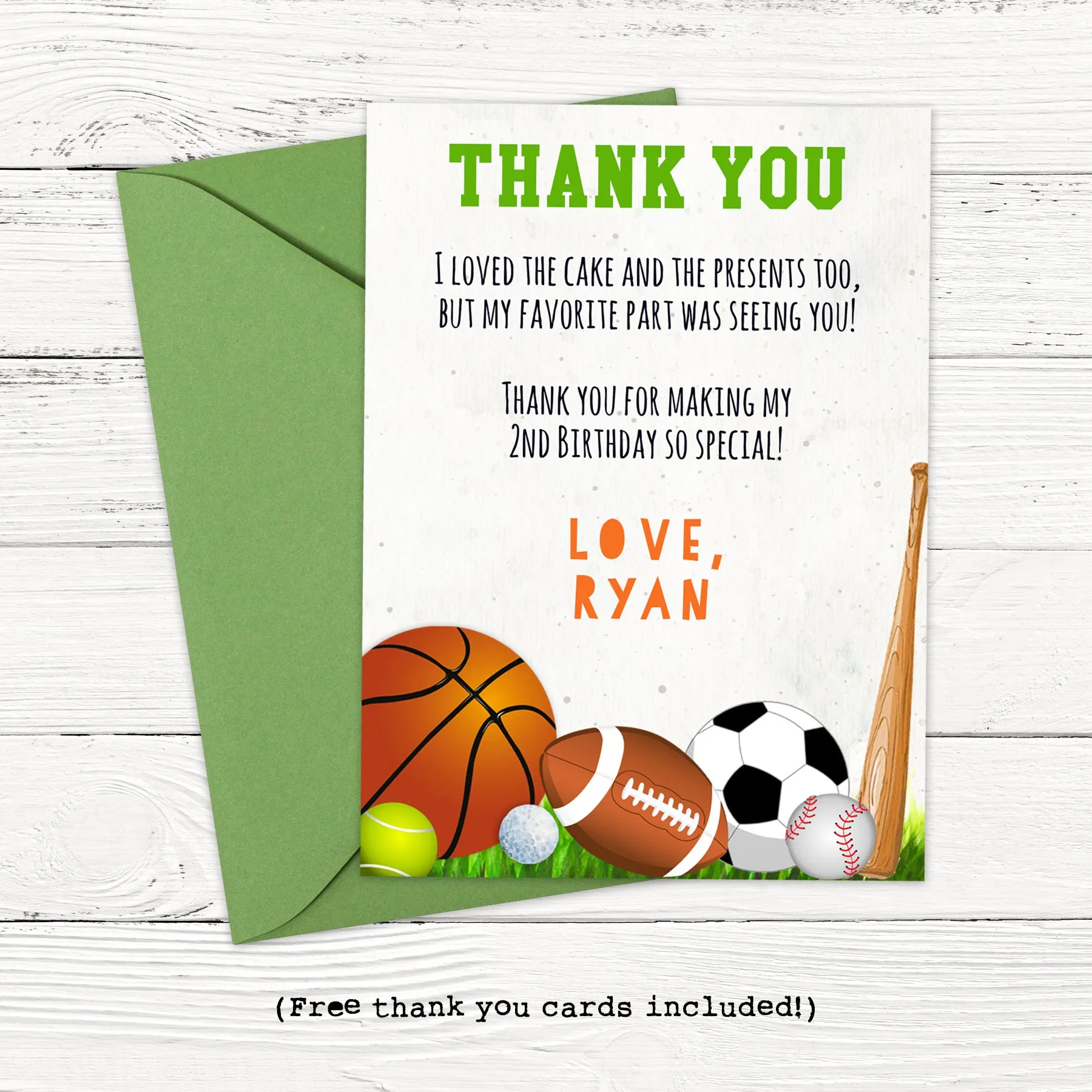 Sports Birthday Invitation