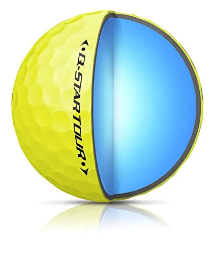 Srixon Q-Star Tour 2 Golf Balls, Yellow (One Dozen)