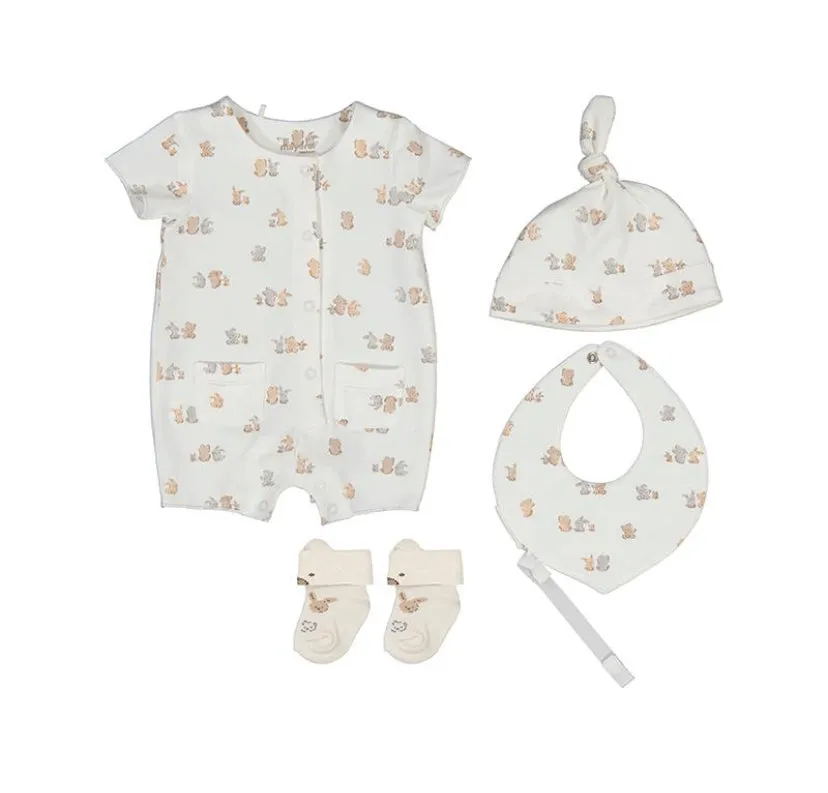 SS25 Mayoral - Neutral 4 Piece Romper Gift Set