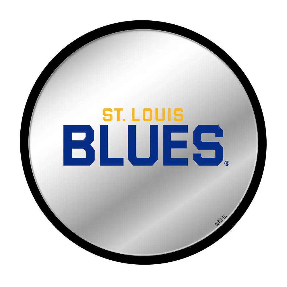 St. Louis Blues: Secondary Logo - Modern Disc Mirrored Wall Sign