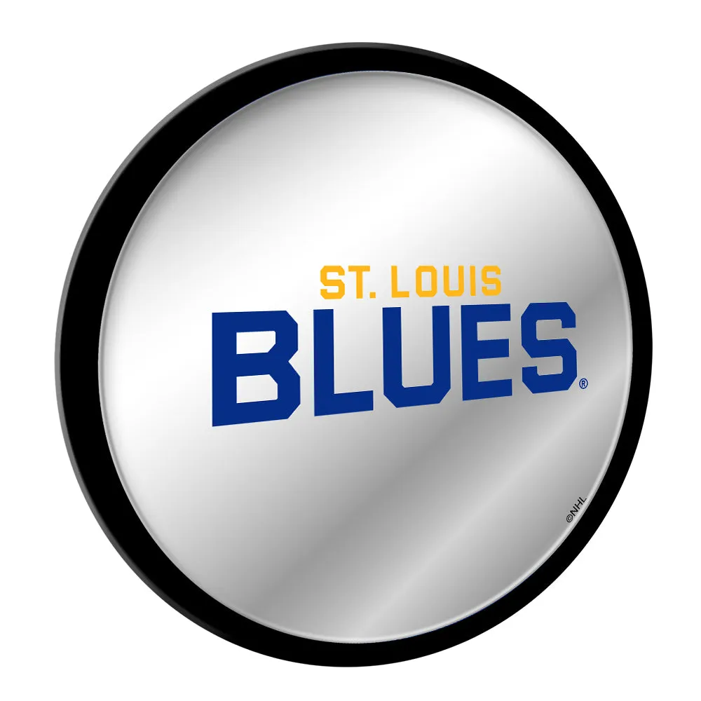 St. Louis Blues: Secondary Logo - Modern Disc Mirrored Wall Sign
