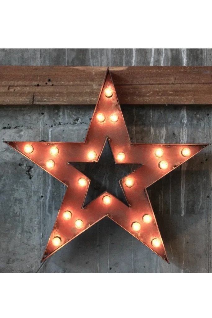 STAR MARQUEE SIGN - VINTAGE METAL STYLE