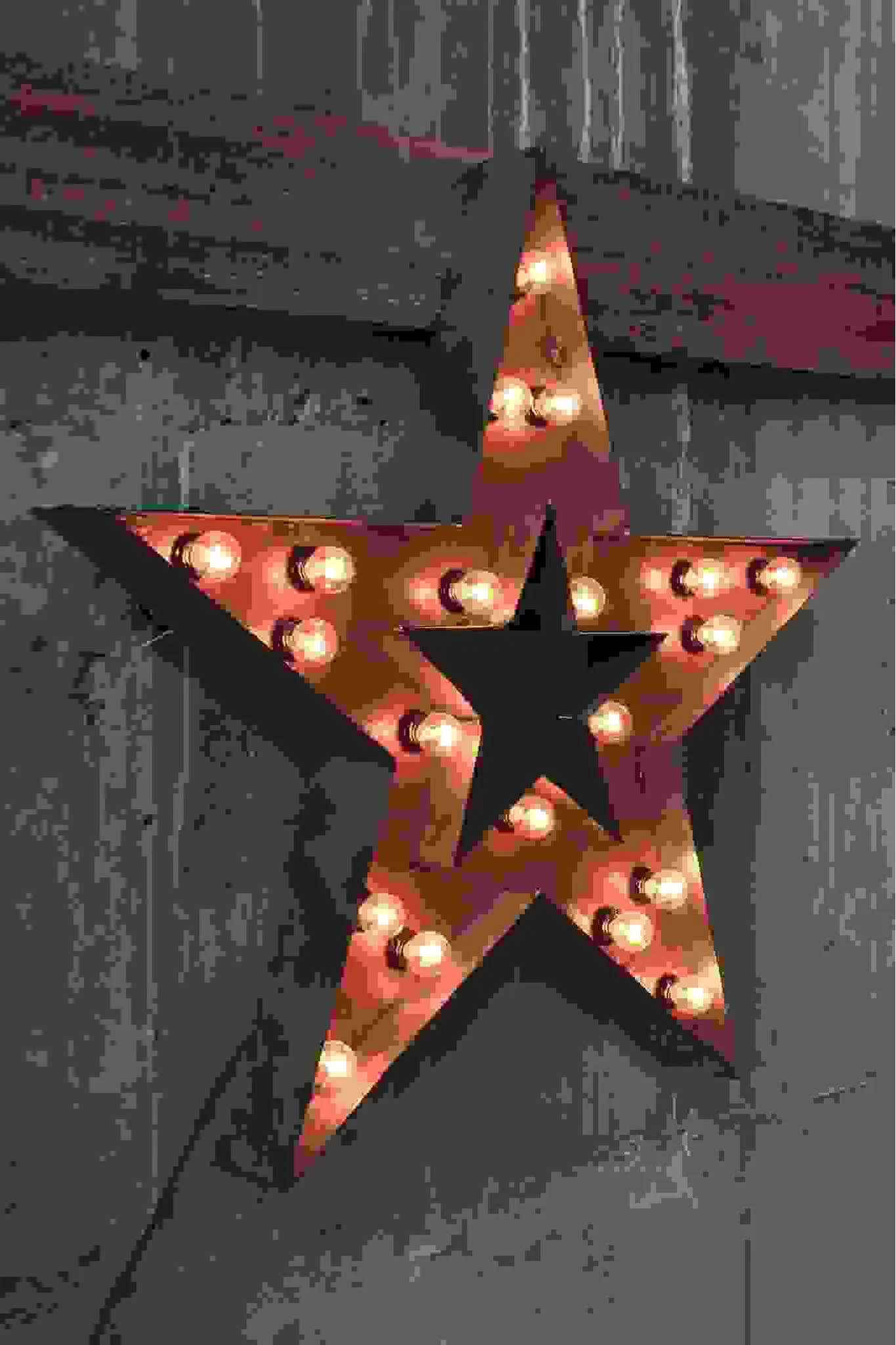 STAR MARQUEE SIGN - VINTAGE METAL STYLE
