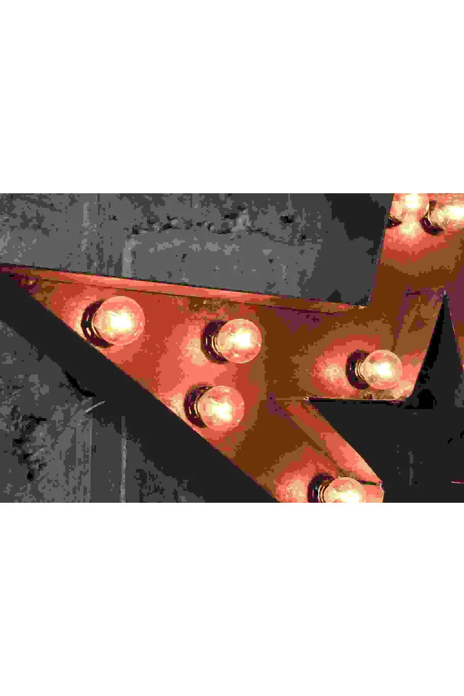 STAR MARQUEE SIGN - VINTAGE METAL STYLE