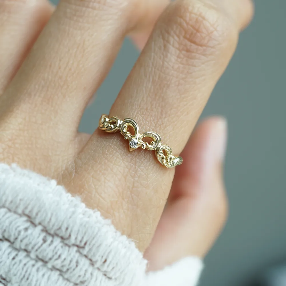 Starlit Drift Diamond Band in 14K and 18K Gold