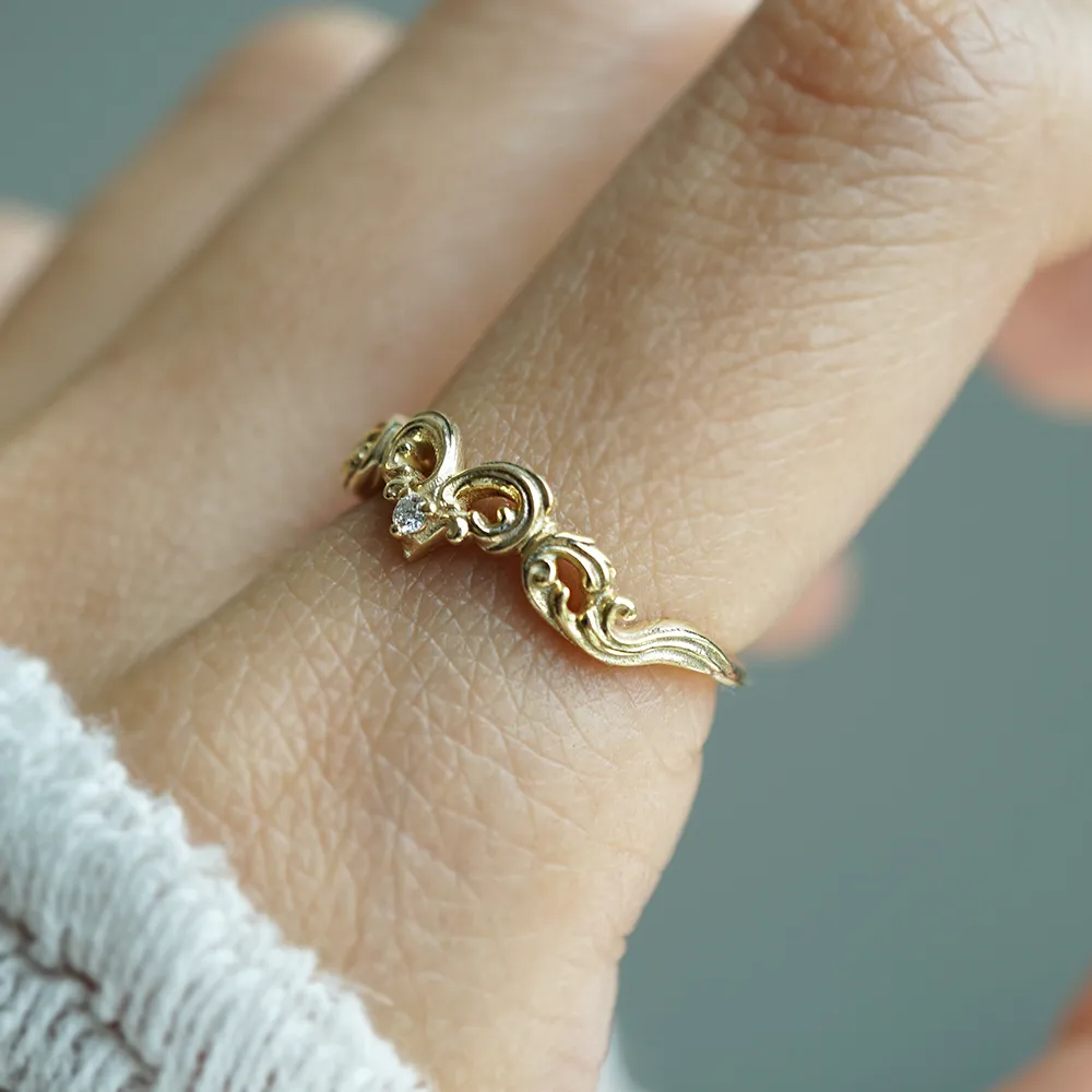 Starlit Drift Diamond Band in 14K and 18K Gold