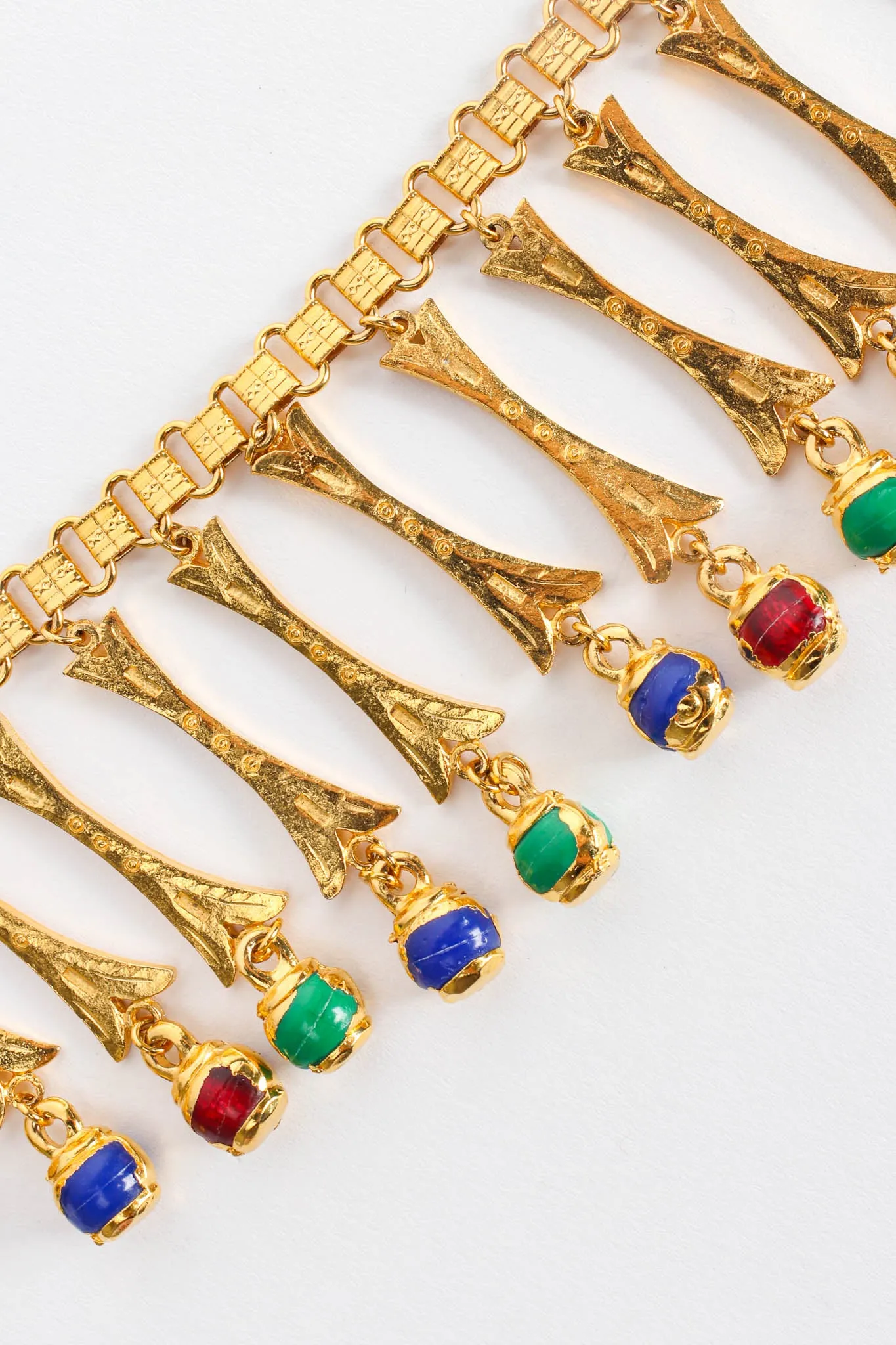 Stone Dangle Festoon Necklace